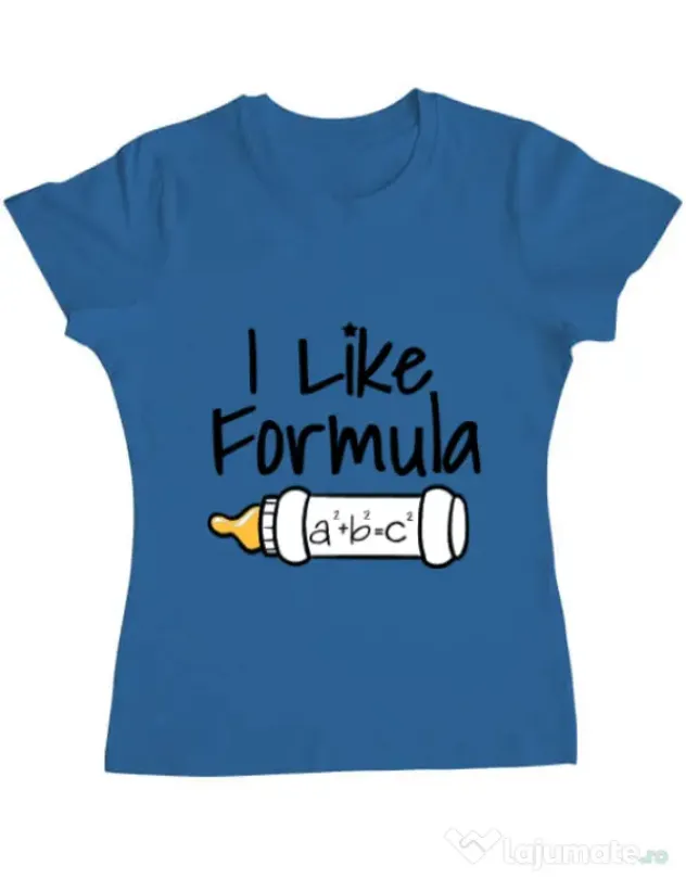 Tricou ADLER dama I like formula Albastru azuriu