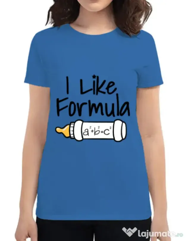 Tricou ADLER dama I like formula Albastru azuriu