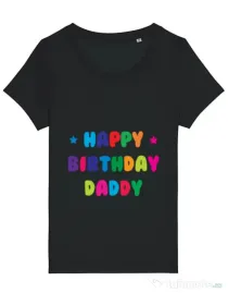 Tricou STANLEY STELLA dama Happy Birthday Daddy Negru