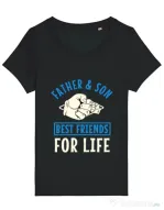 Tricou STANLEY STELLA dama Father and son Negru