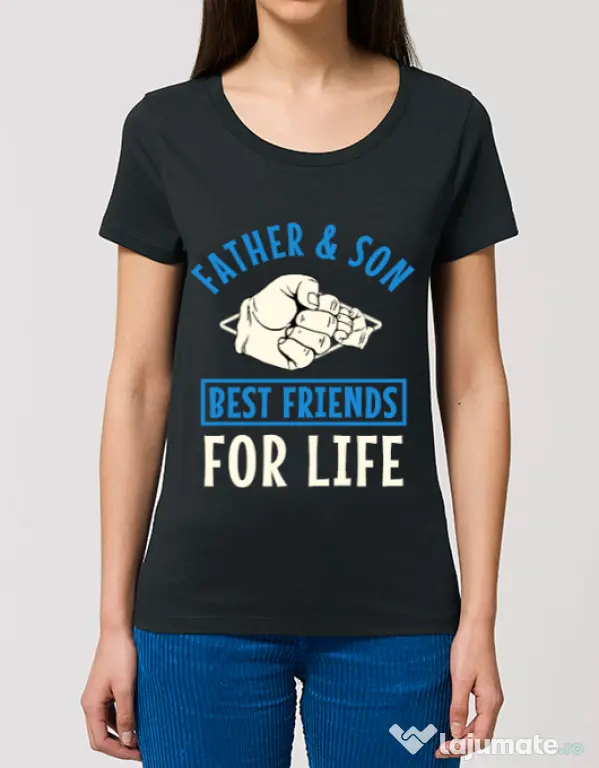 Tricou STANLEY STELLA dama Father and son Negru