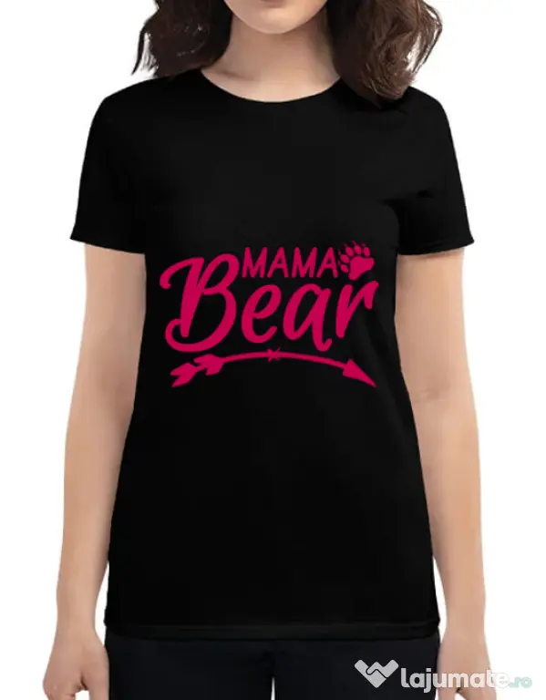 Tricou ADLER dama Mama bear Negru