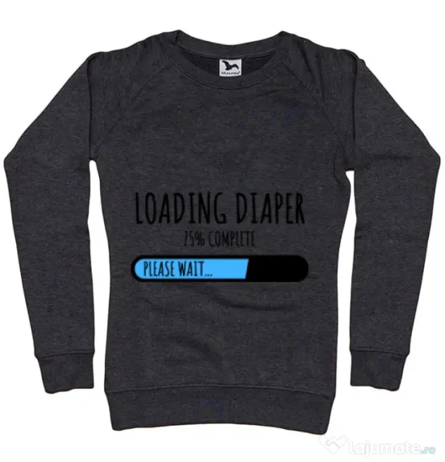 Bluza ADLER dama Loading diaper Negru melanj