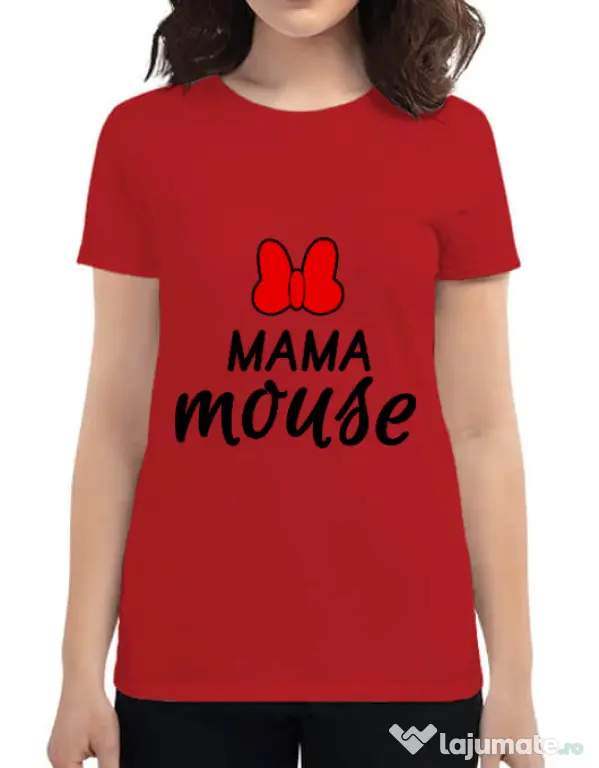 Tricou ADLER dama Mama mouse Rosu