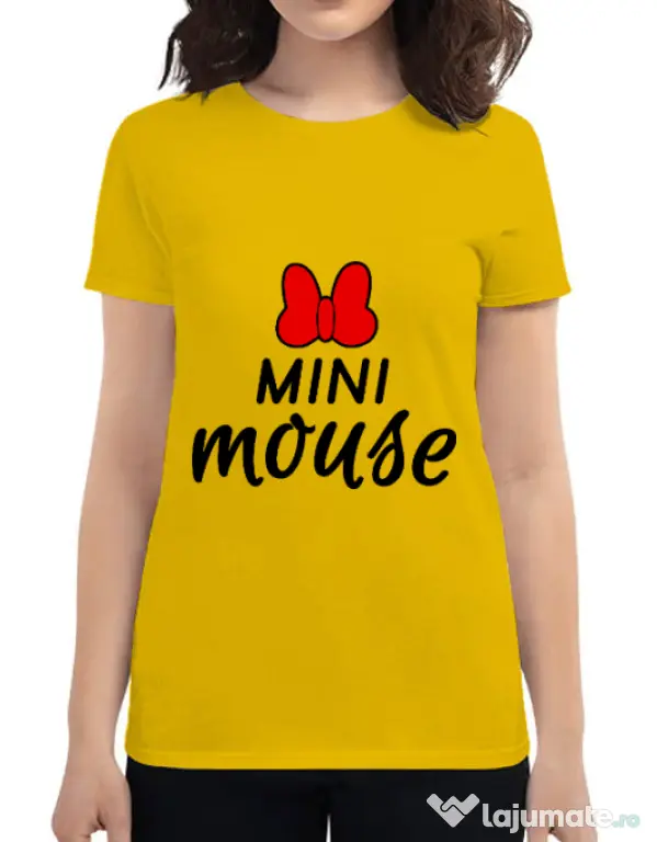 Tricou ADLER dama Mini mouse Galben
