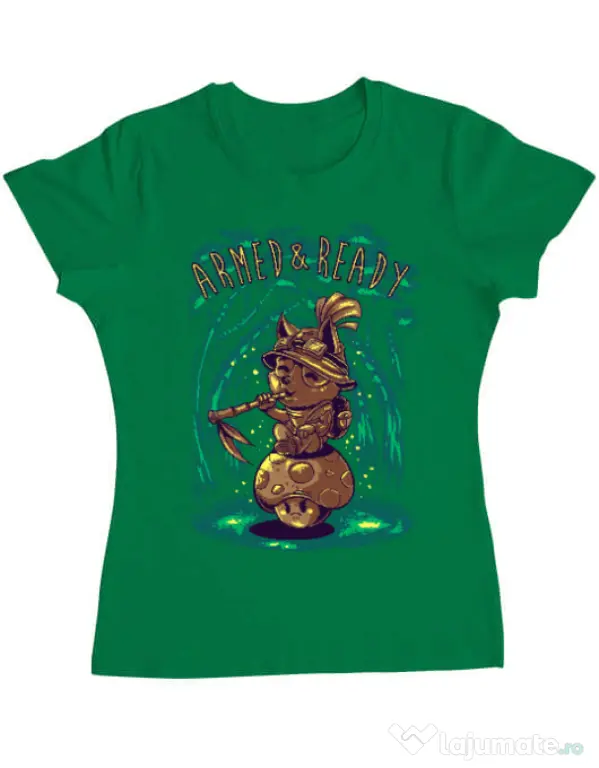 Tricou ADLER dama Armed and ready Verde mediu