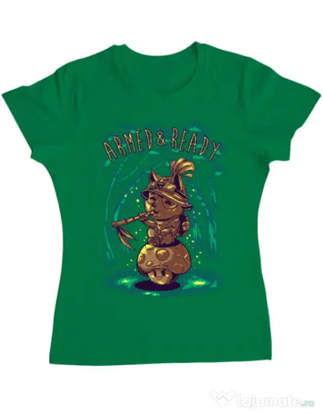 Tricou ADLER dama Armed and ready Verde mediu