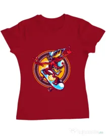 Tricou ADLER dama Cali skate Rosu