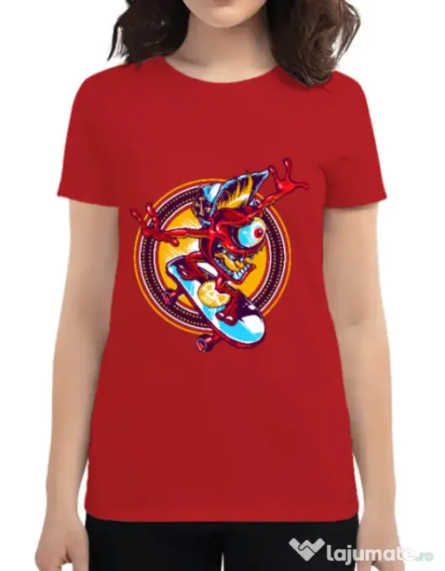 Tricou ADLER dama Cali skate Rosu