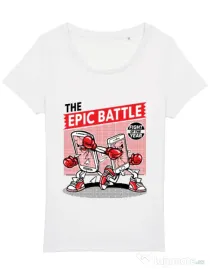 Tricou STANLEY STELLA dama Epic battle Alb