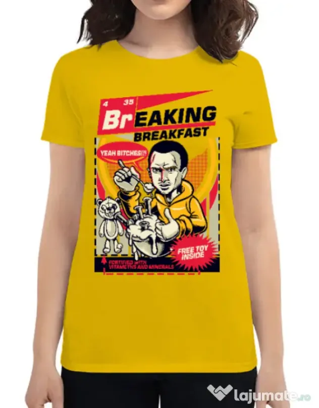 Tricou ADLER dama Jesse breakfast Galben