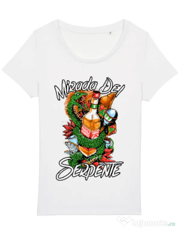 Tricou STANLEY STELLA dama Mirada Del Serpiente Alb