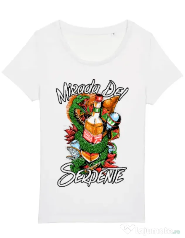 Tricou STANLEY STELLA dama Mirada Del Serpiente Alb