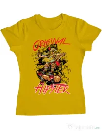 Tricou ADLER dama Original hipster Galben