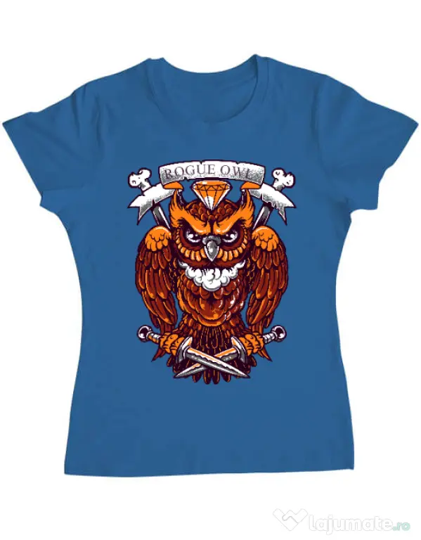 Tricou ADLER dama Rogue owl Albastru azuriu