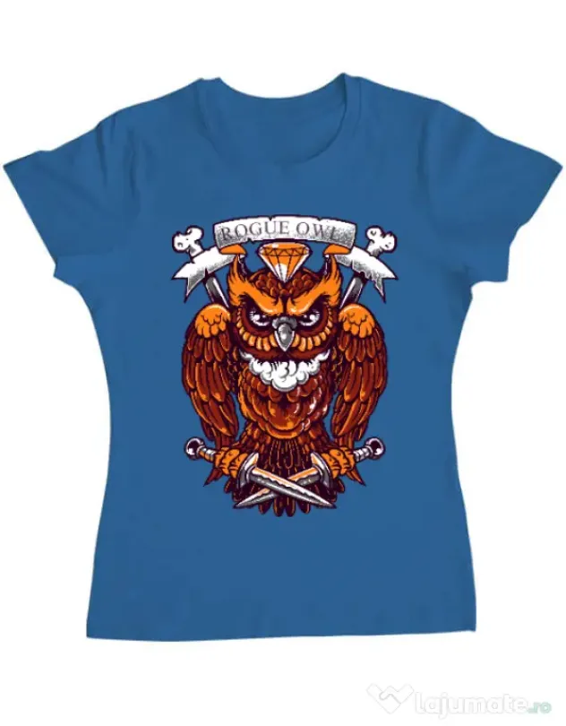 Tricou ADLER dama Rogue owl Albastru azuriu