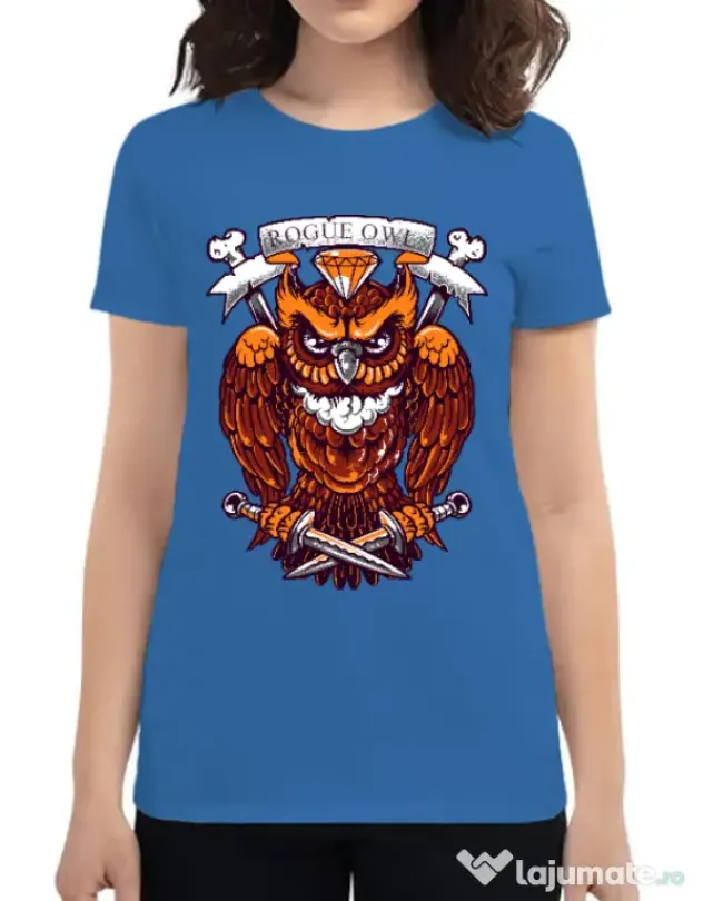 Tricou ADLER dama Rogue owl Albastru azuriu