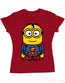 Tricou ADLER dama Super minion Rosu