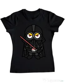 Tricou ADLER dama Vader minion Negru