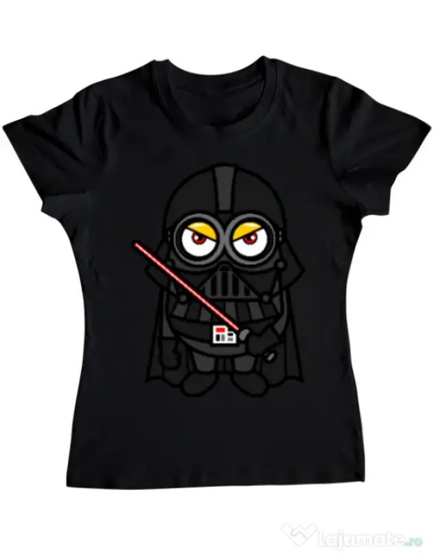 Tricou ADLER dama Vader minion Negru