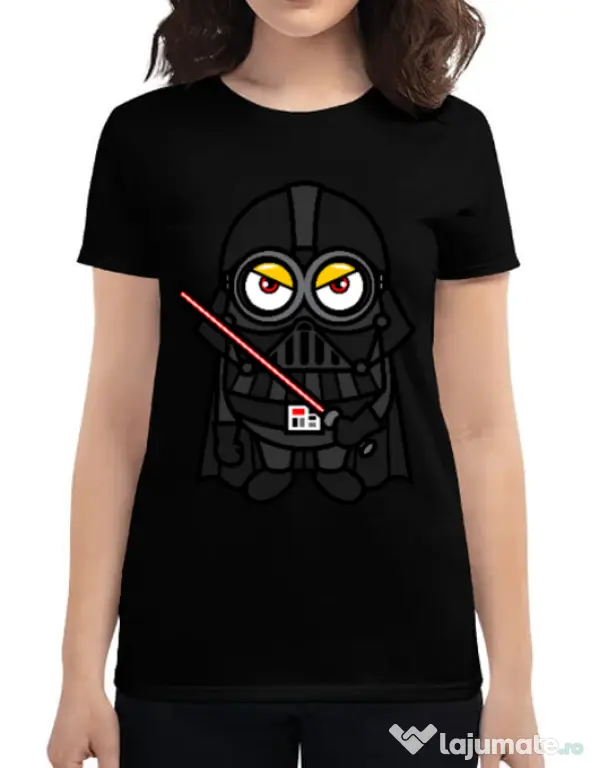 Tricou ADLER dama Vader minion Negru