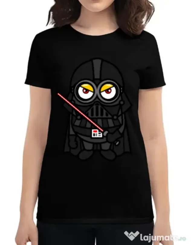 Tricou ADLER dama Vader minion Negru