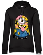 Hoodie dama cu gluga Zombie minion Negru