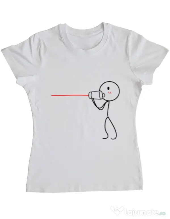 Tricou ADLER dama Cuvinte de dragoste 1 Alb