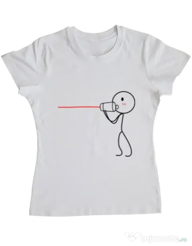 Tricou ADLER dama Cuvinte de dragoste 1 Alb