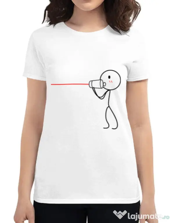 Tricou ADLER dama Cuvinte de dragoste 1 Alb