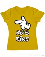 Tricou ADLER dama He is mine Galben