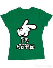 Tricou ADLER dama I am hers Verde mediu