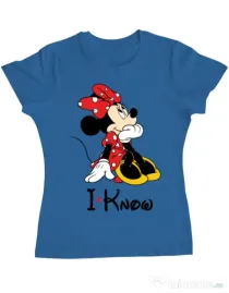 Tricou ADLER dama I know Albastru azuriu