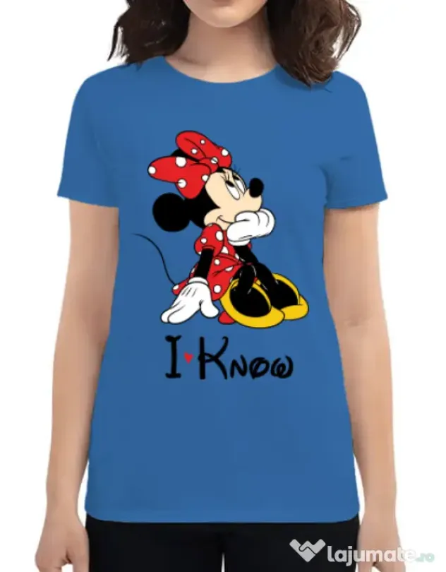 Tricou ADLER dama I know Albastru azuriu