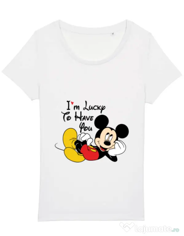 Tricou STANLEY STELLA dama Lucky to have you Alb