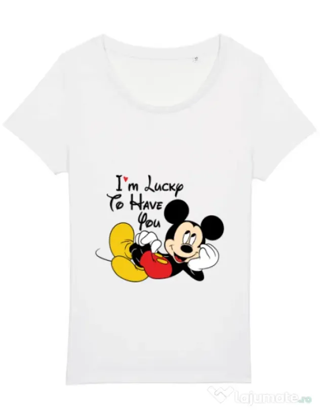 Tricou STANLEY STELLA dama Lucky to have you Alb