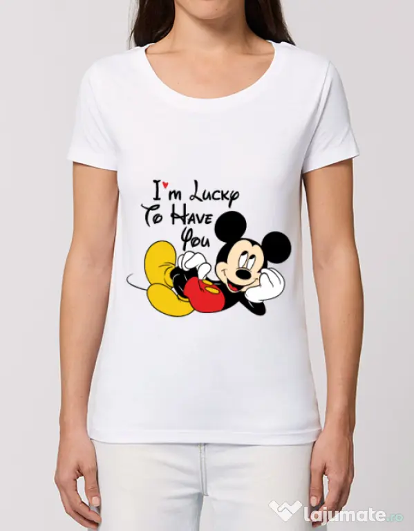 Tricou STANLEY STELLA dama Lucky to have you Alb