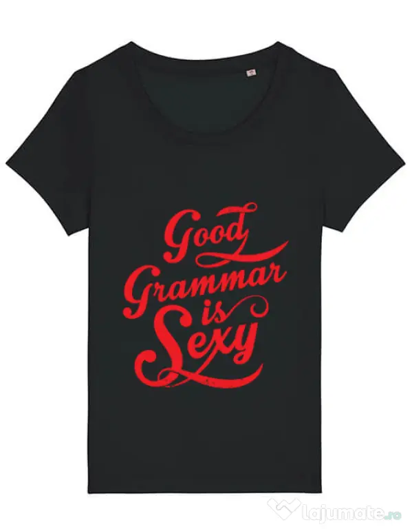 Tricou STANLEY STELLA dama Good grammar Negru