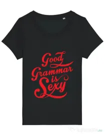 Tricou STANLEY STELLA dama Good grammar Negru