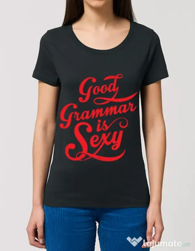 Tricou STANLEY STELLA dama Good grammar Negru
