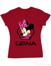 Tricou ADLER dama Mouse daughter Rosu