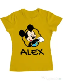 Tricou ADLER dama Mouse son Galben