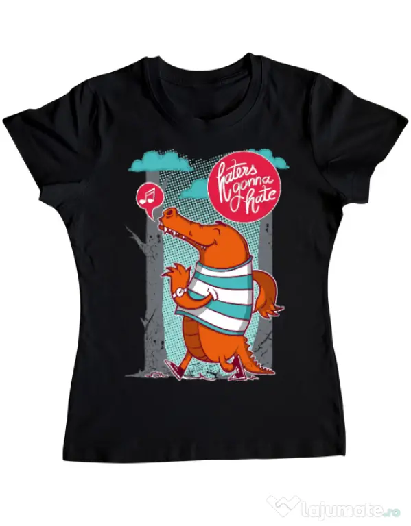 Tricou ADLER dama Haters gonna hate Negru