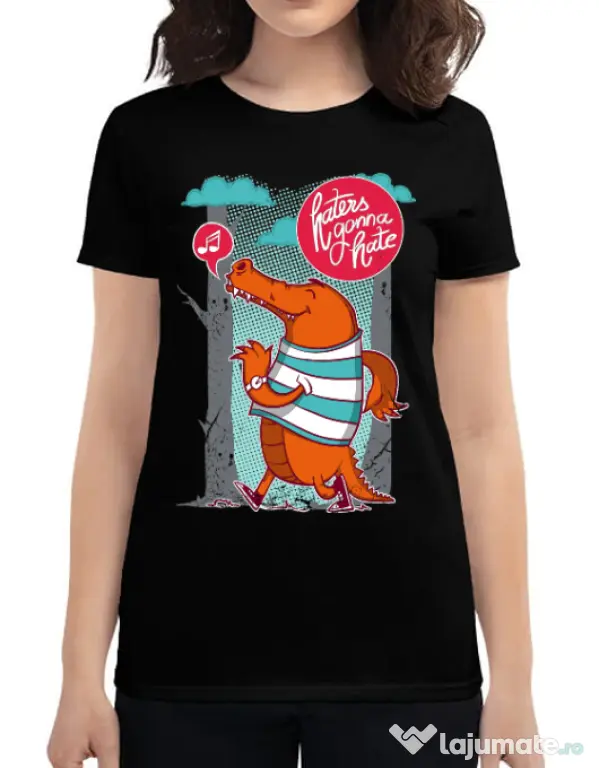 Tricou ADLER dama Haters gonna hate Negru