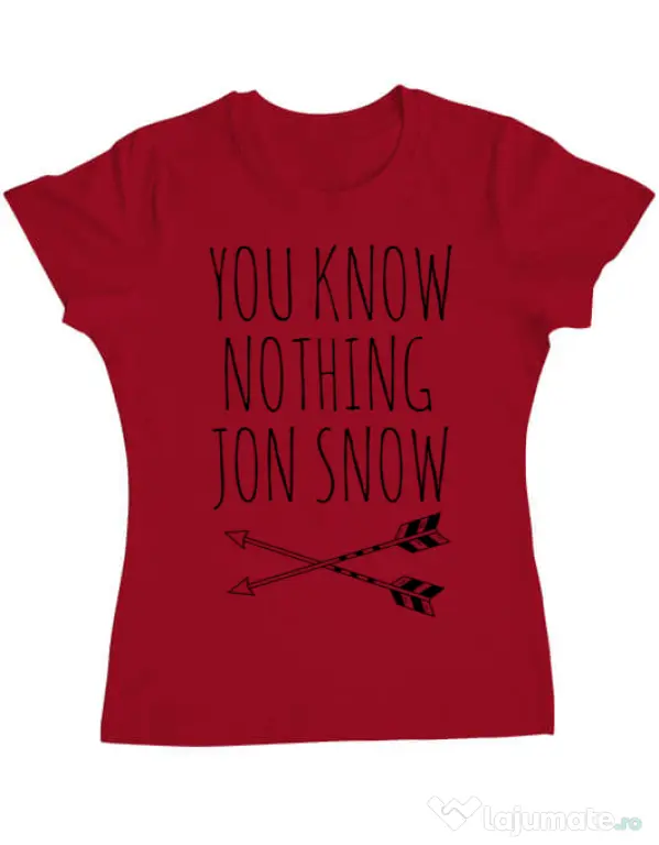 Tricou ADLER dama You know nothing Rosu