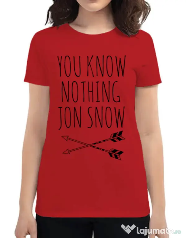 Tricou ADLER dama You know nothing Rosu