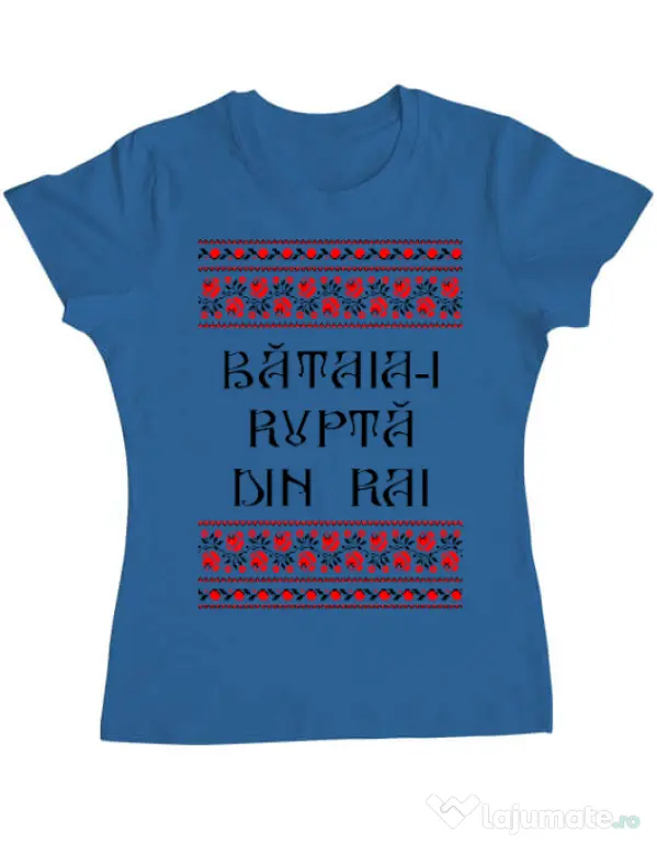 Tricou ADLER dama Bataia e rupta din rai Albastru azuriu