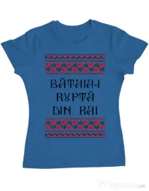 Tricou ADLER dama Bataia e rupta din rai Albastru azuriu
