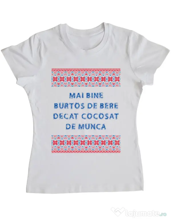 Tricou ADLER dama Burtos de bere Alb