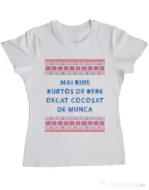 Tricou ADLER dama Burtos de bere Alb